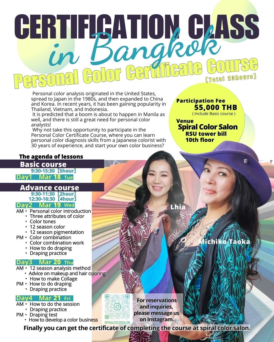 certification course in Bangkok - Spiral Color Salon