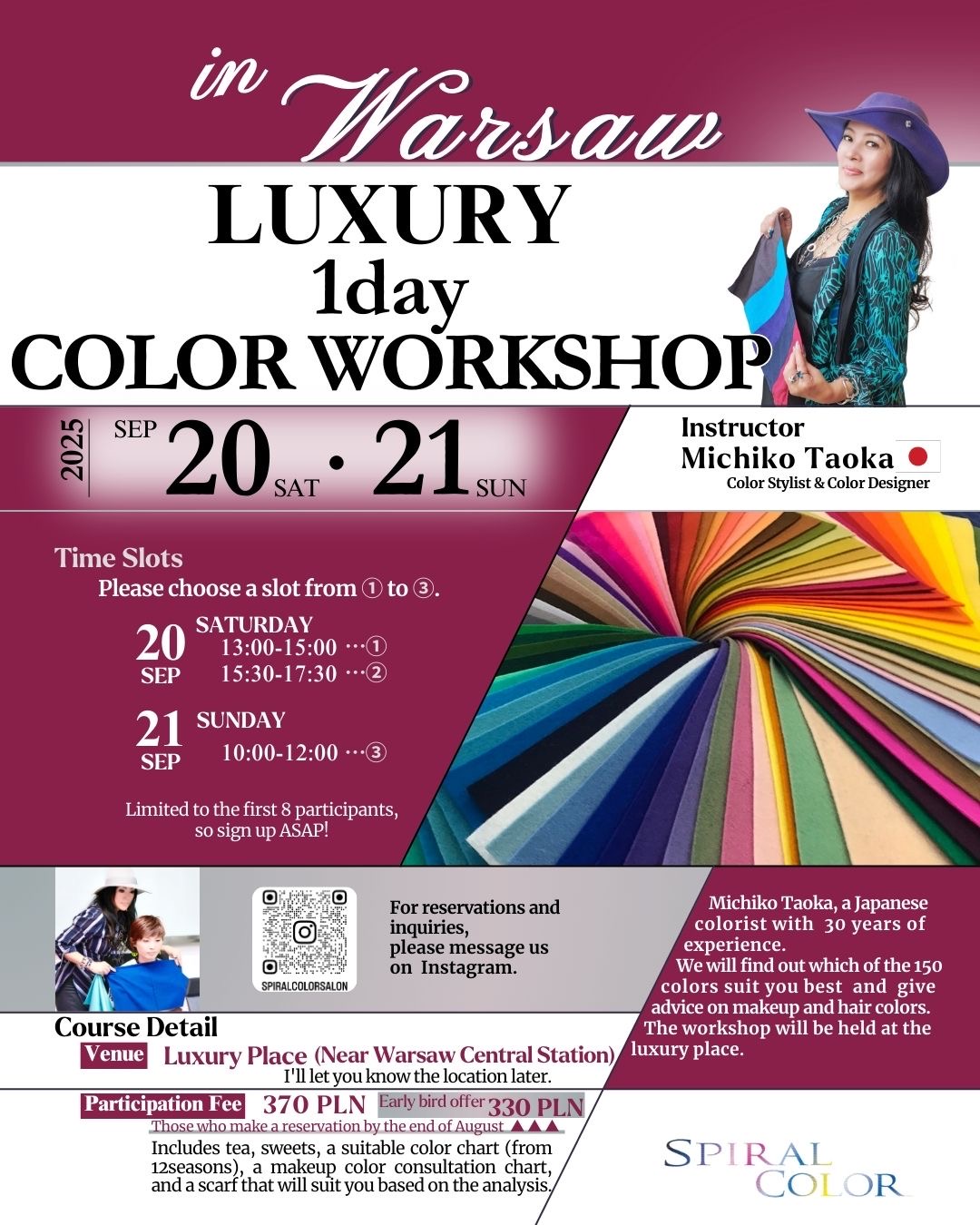Warsaw Luxury 1-Day Color Workshop - Spiral Color Salon